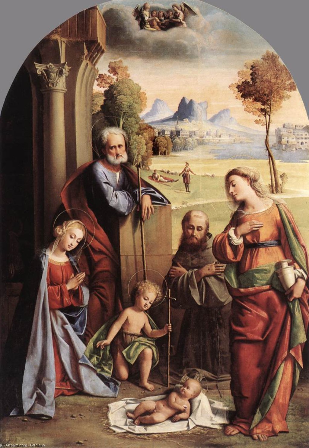 Nativity With Saints — Ortolano