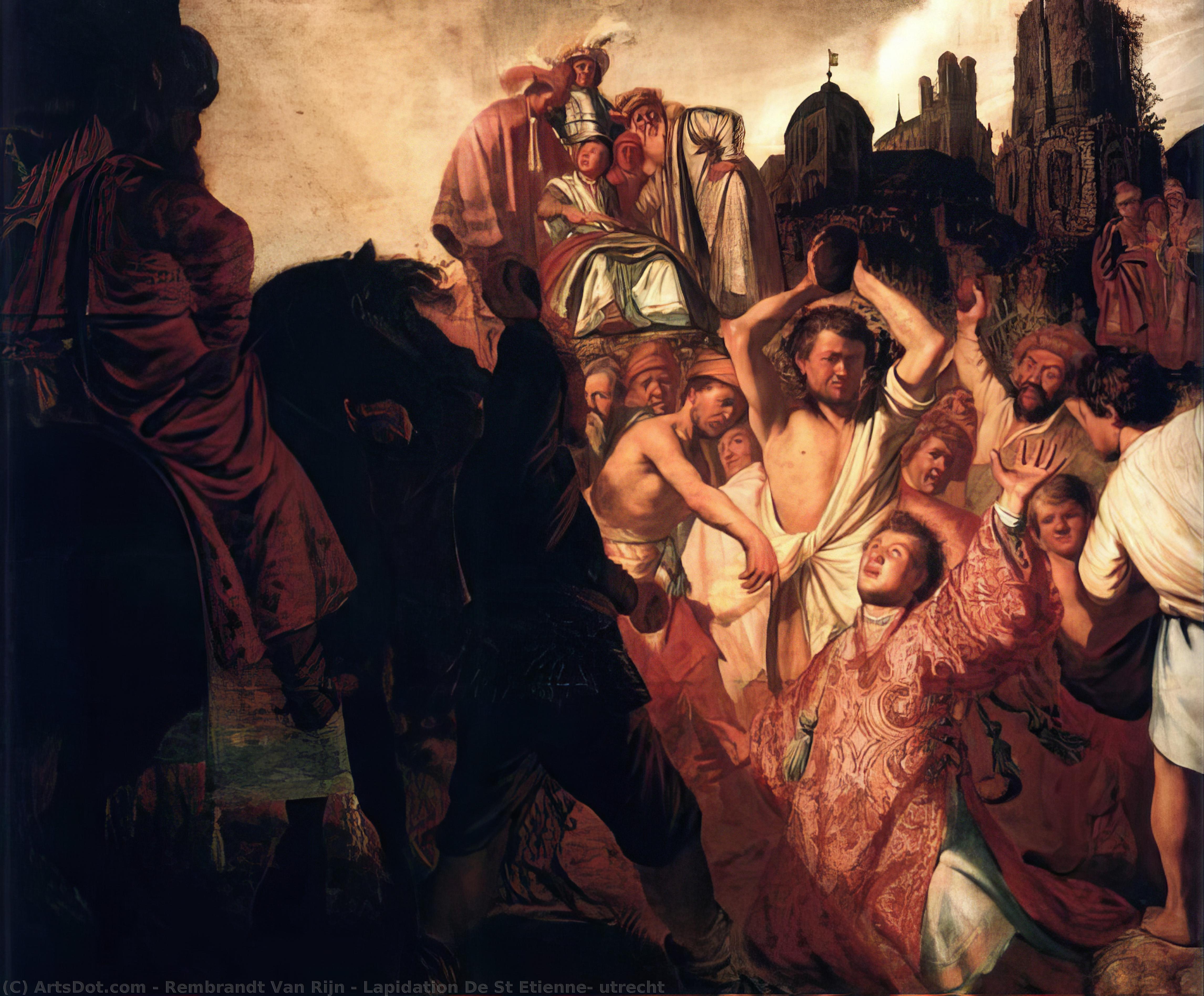 Lapidation De St Etienne, Utrecht — Rembrandt Van Rijn