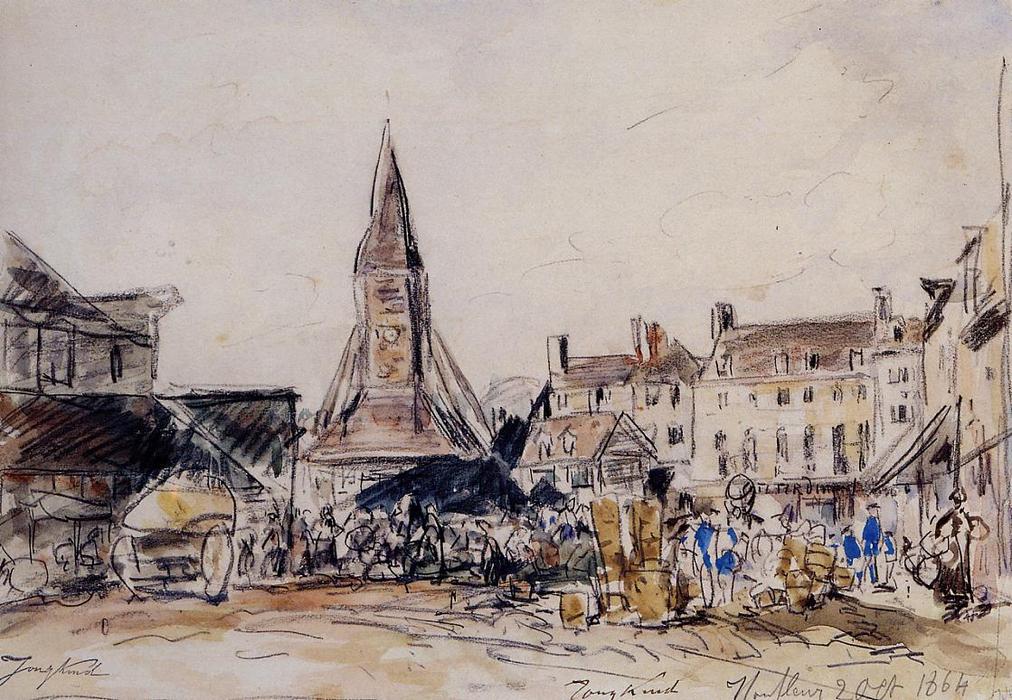 Honfleur, Market Place — Йохан Бортхольд Жонгкيند
