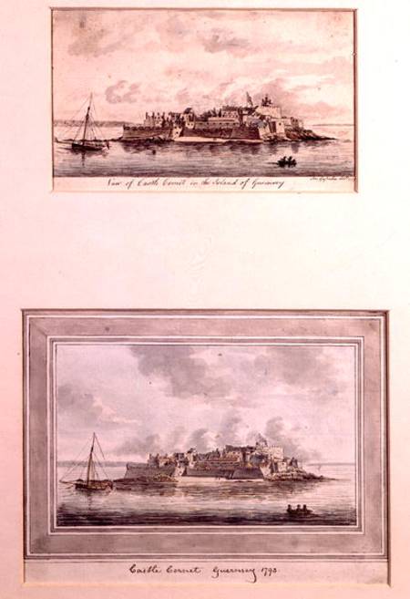 Two Views Of Castle Cornet, Guernsey (pen — Joshua Gosselin