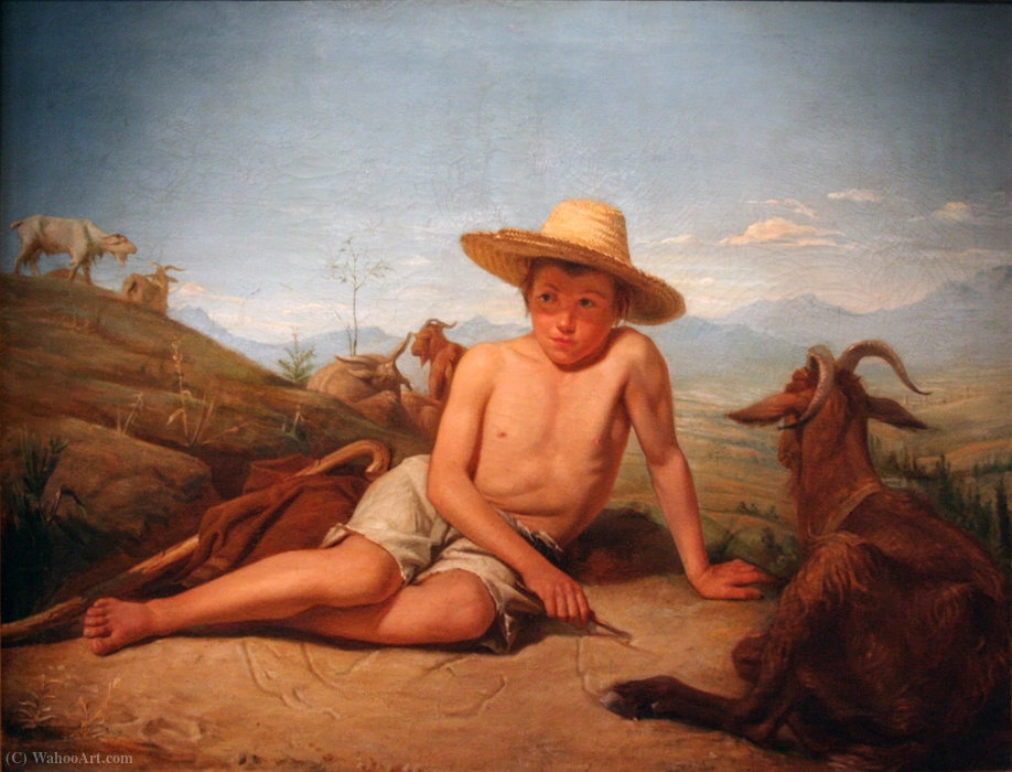 Giotto Keeping Goats — Léon Joseph Florentin Bonnat