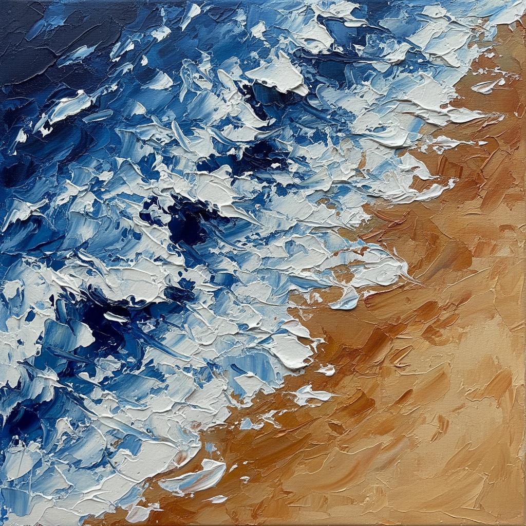 Efemerne Plime Oker I Ceruleana U Monumentalnoj Impasto Studiji — David Moreau