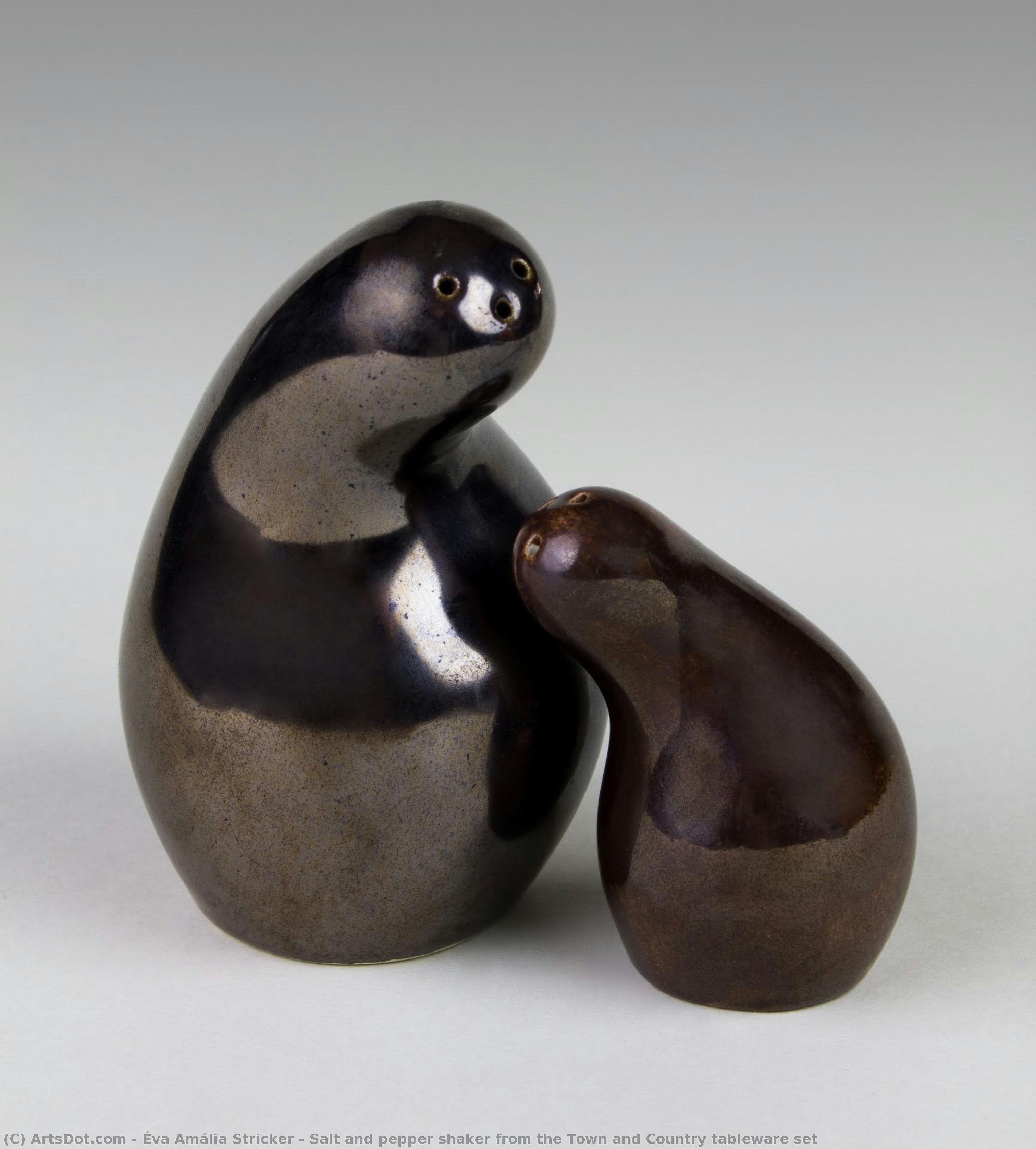 Salt And Pepper Shaker From The Town And Country Tableware Set — Éva Amália Stricker
