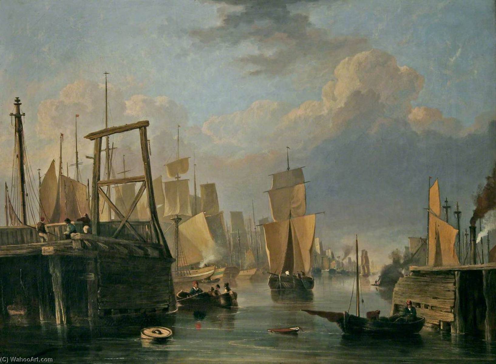 The Removal Of Old Yarmouth Bridge, Norfolk — John Berney Crome