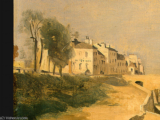 River Scene With Bridge (detail 1) - — Jean-baptiste-camille Corot