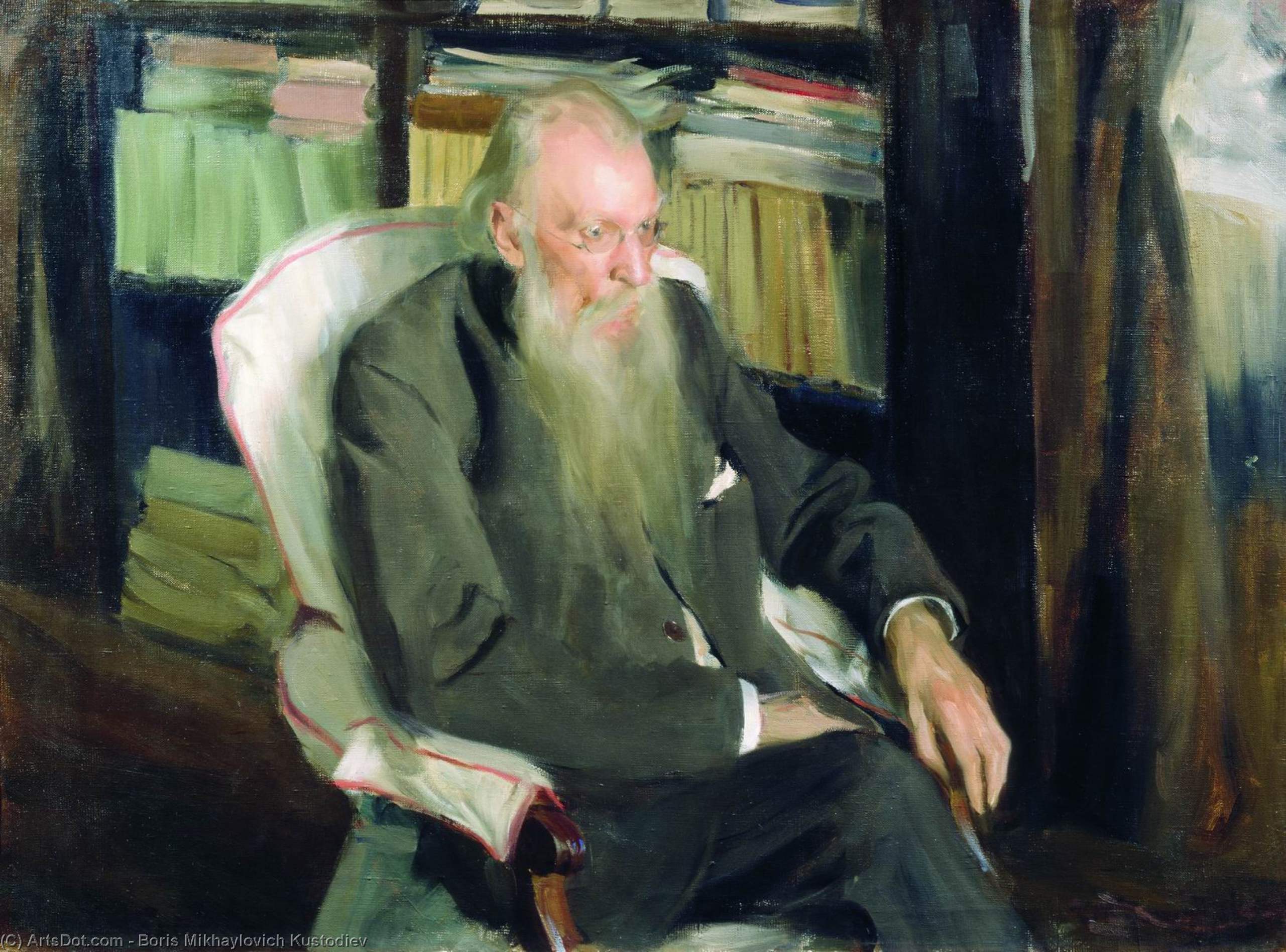 Portrait Of The Writer D.l. Mordovtsev — Boris Kustodijev