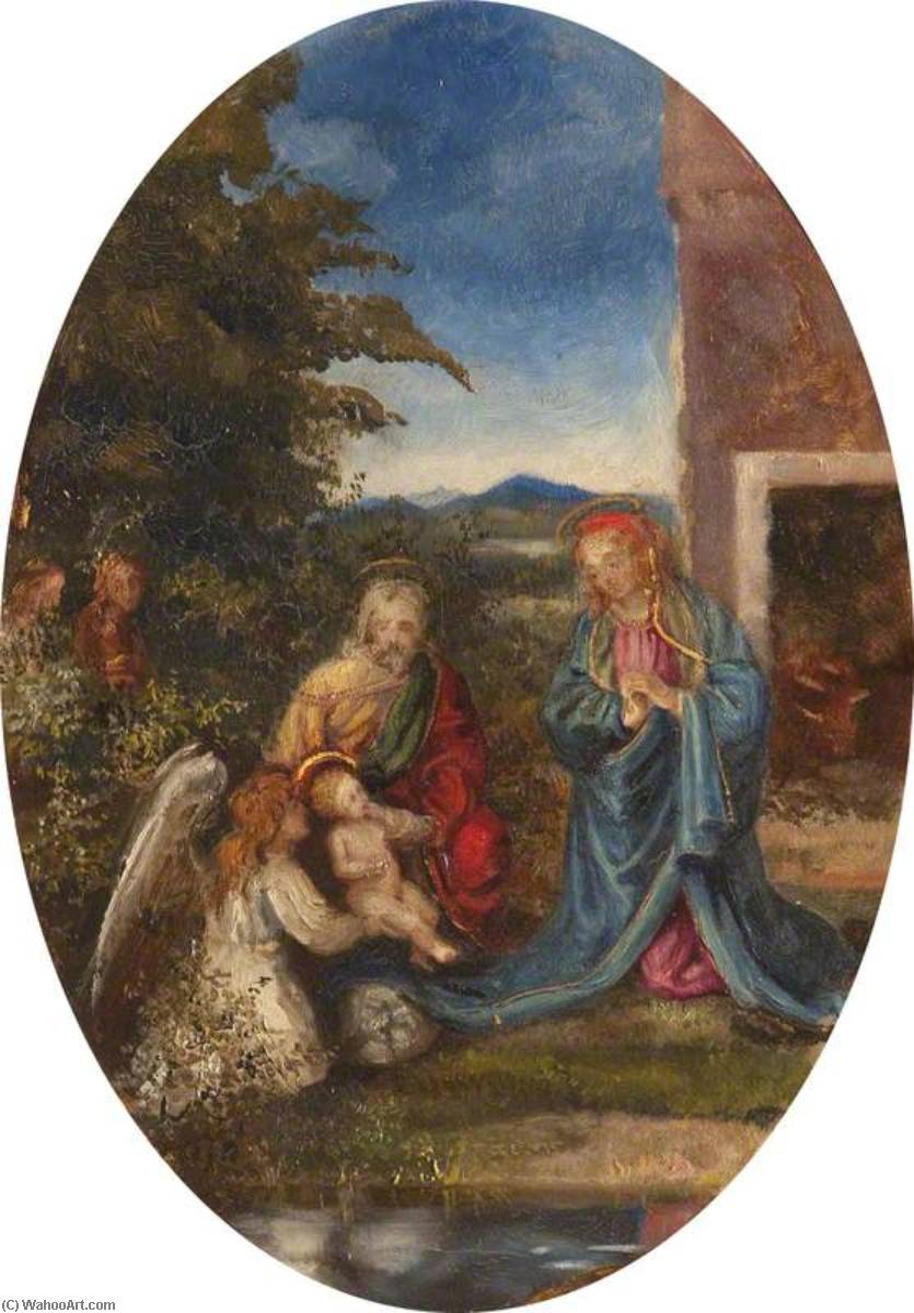 The Holy Family With A Child Angel — Rebecca Dulcibella Orpen