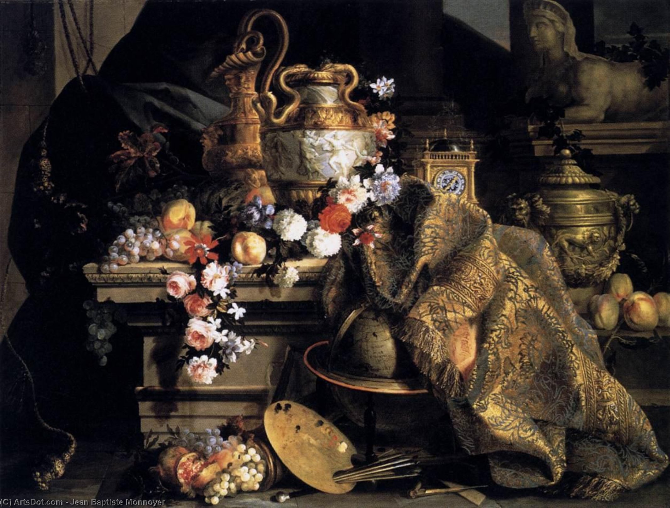 Still-life Of Flowers And Fruits — Jean Baptiste Monnoyer