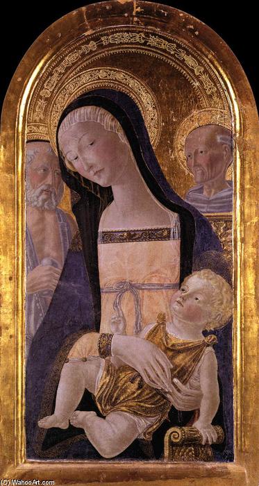 Madonna And Child Between St Jerome And St Bernardino Of Siena — Neroccio De Landi