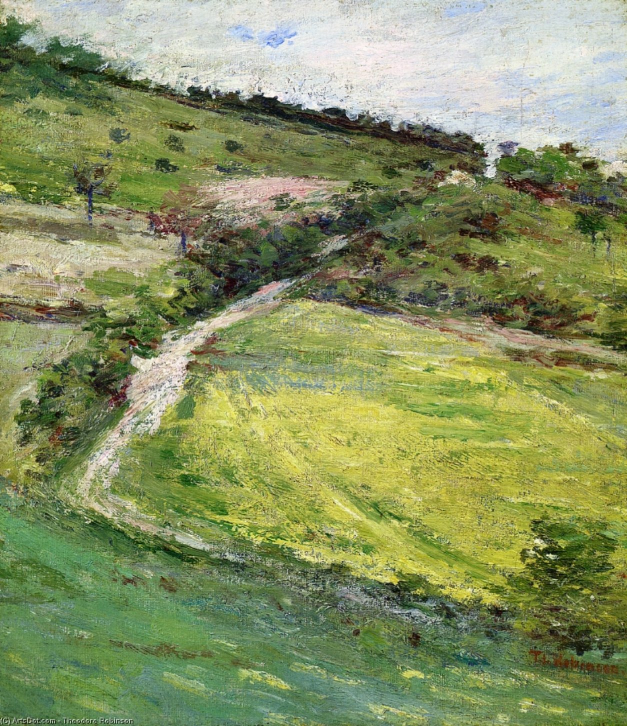 Hillside In Giverny, France — Theodore Robinson