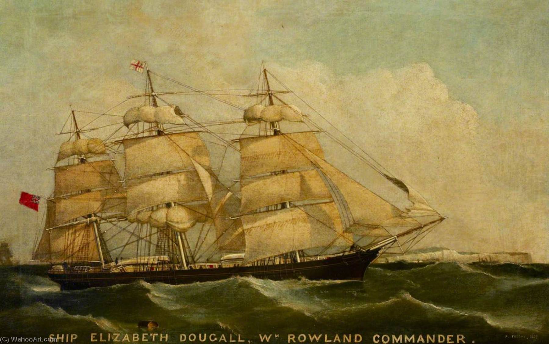 The Ship 'elizabeth Dougall' Under Sail — Frederick J Tudgay