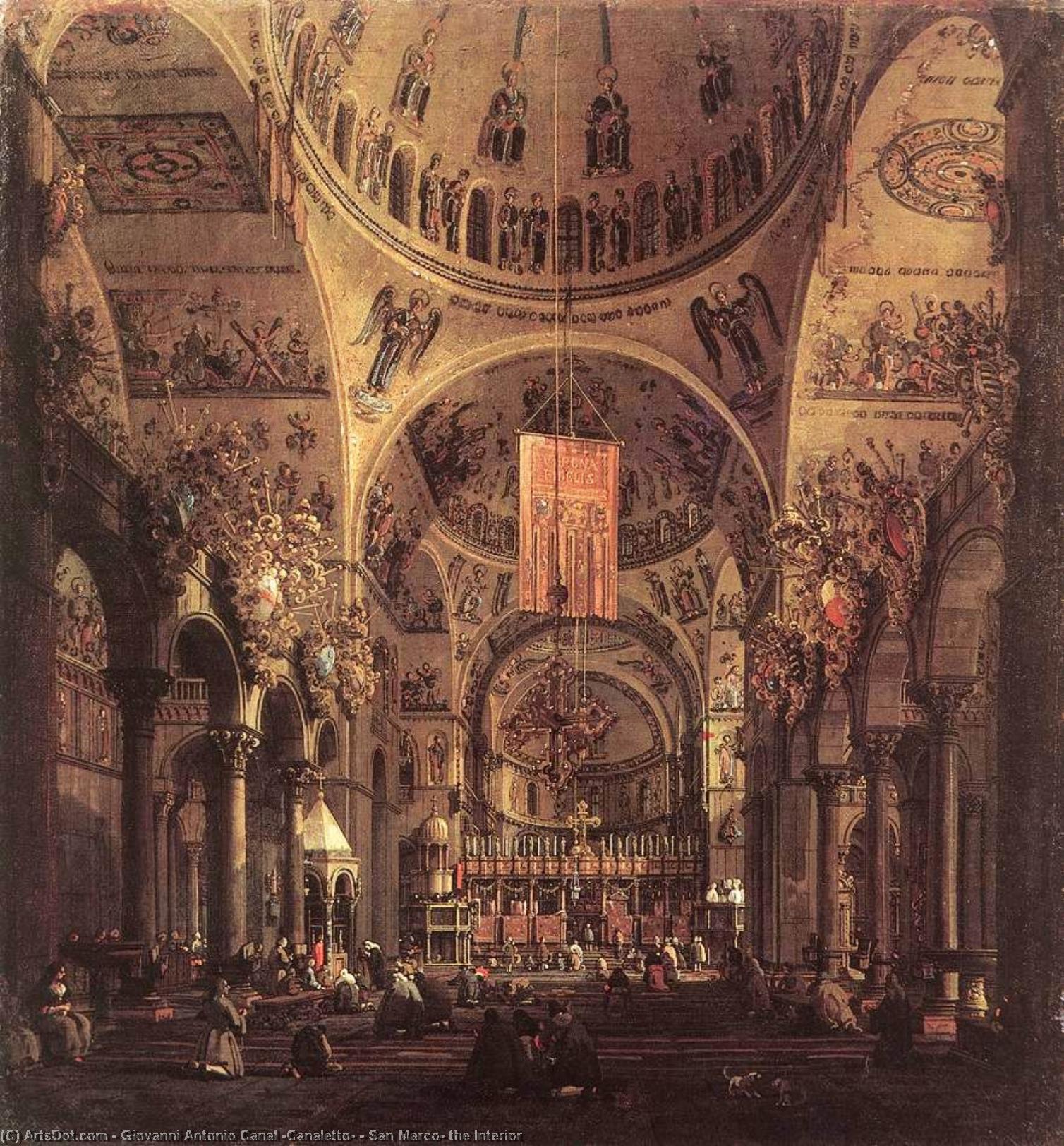 San Marco: The Interior — Canaletto