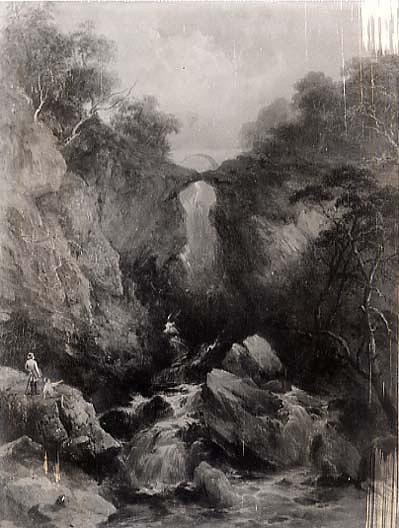 Landscape With Natural Bridge, (painting) — Asher Brown Durand