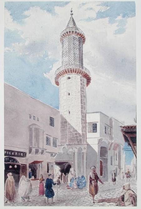 The Minaret Of The Mosque On Rue De Chartres And Rue Bab-azoun — Theodore Leblanc