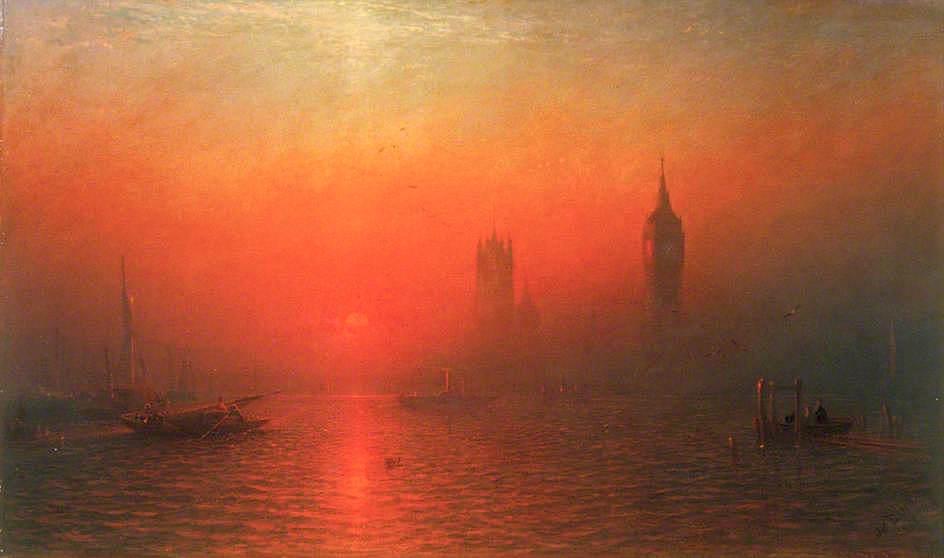 The Houses Of Parliament From The River — James Francis Danby