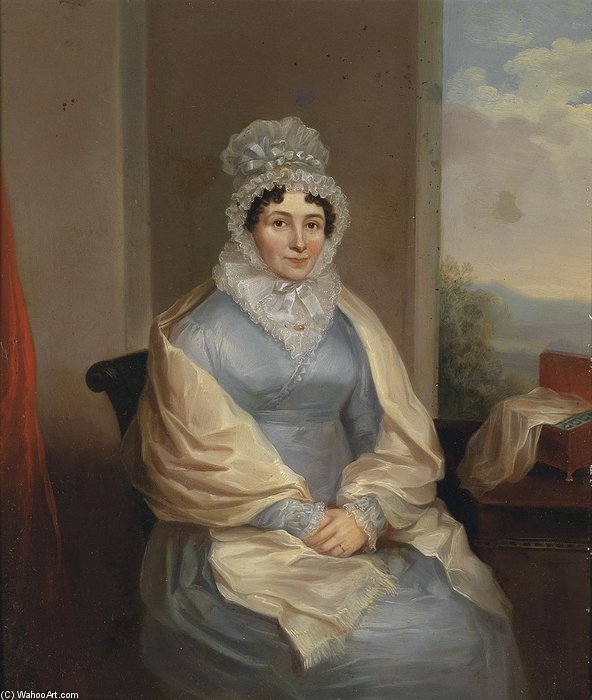 Bildnis Einer Dame, Ol Auf Kupfer — Joseph Kreutzinger