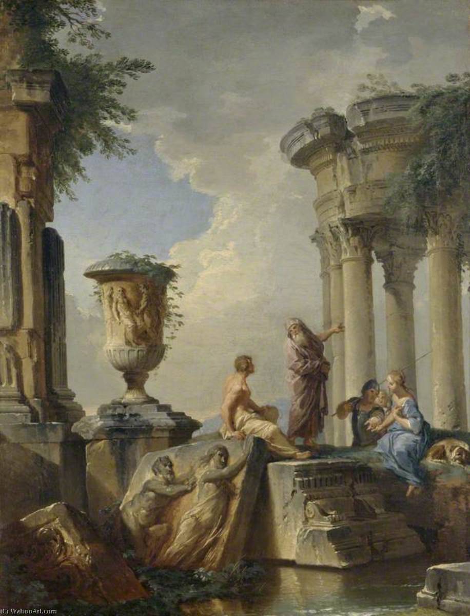 Ruins With A Prophet And Other Figures — Giovanni Paolo Panini