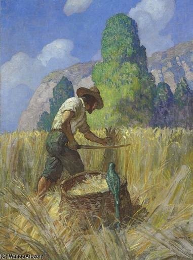I Reaped It My Way, For I Cut Nothing Off But The Ears, And Carried It Away In A Great Basket Which I Had Made — N.c. Wyeth