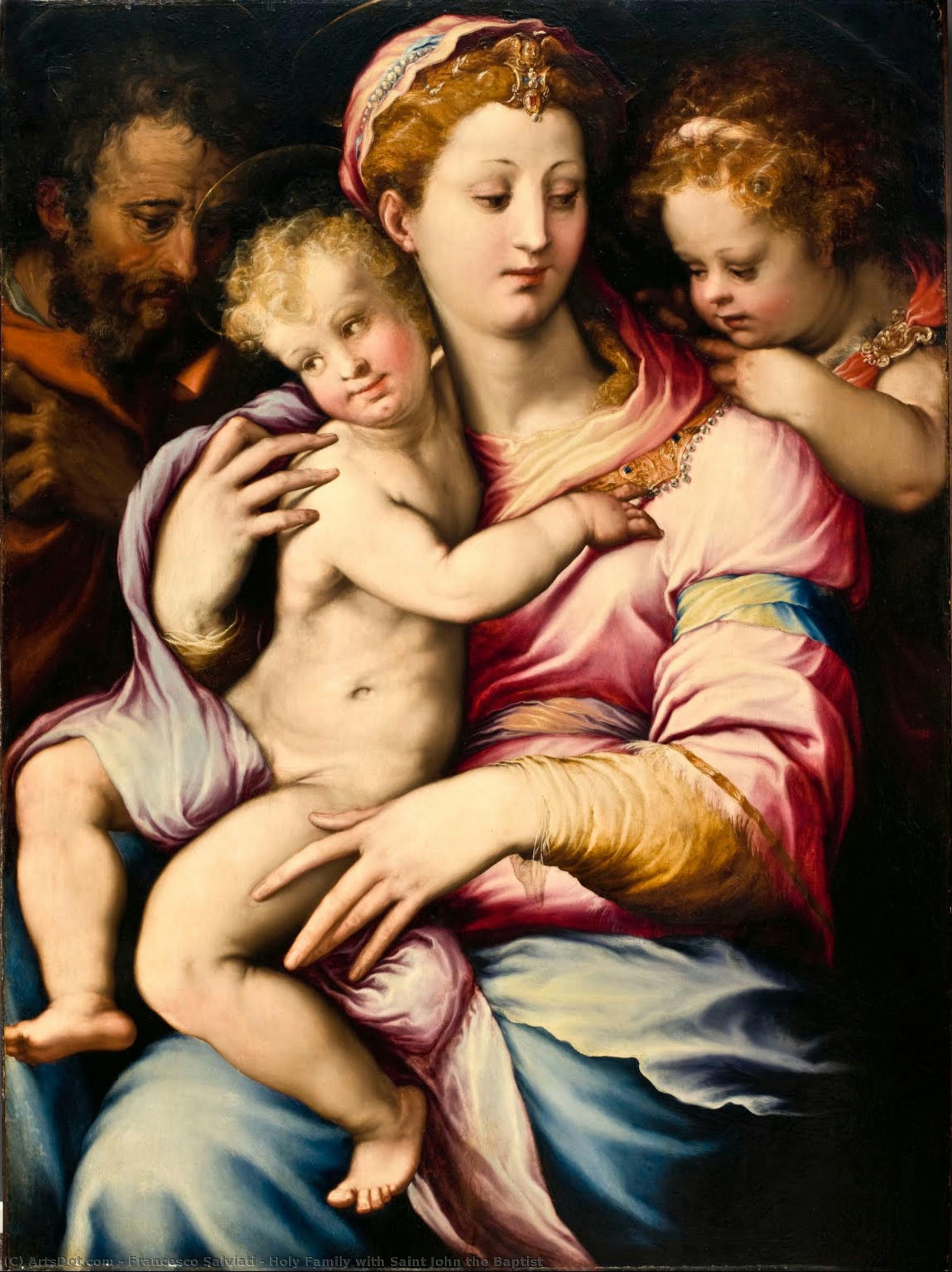 Holy Family With Saint John The Baptist — Francesco Salviati