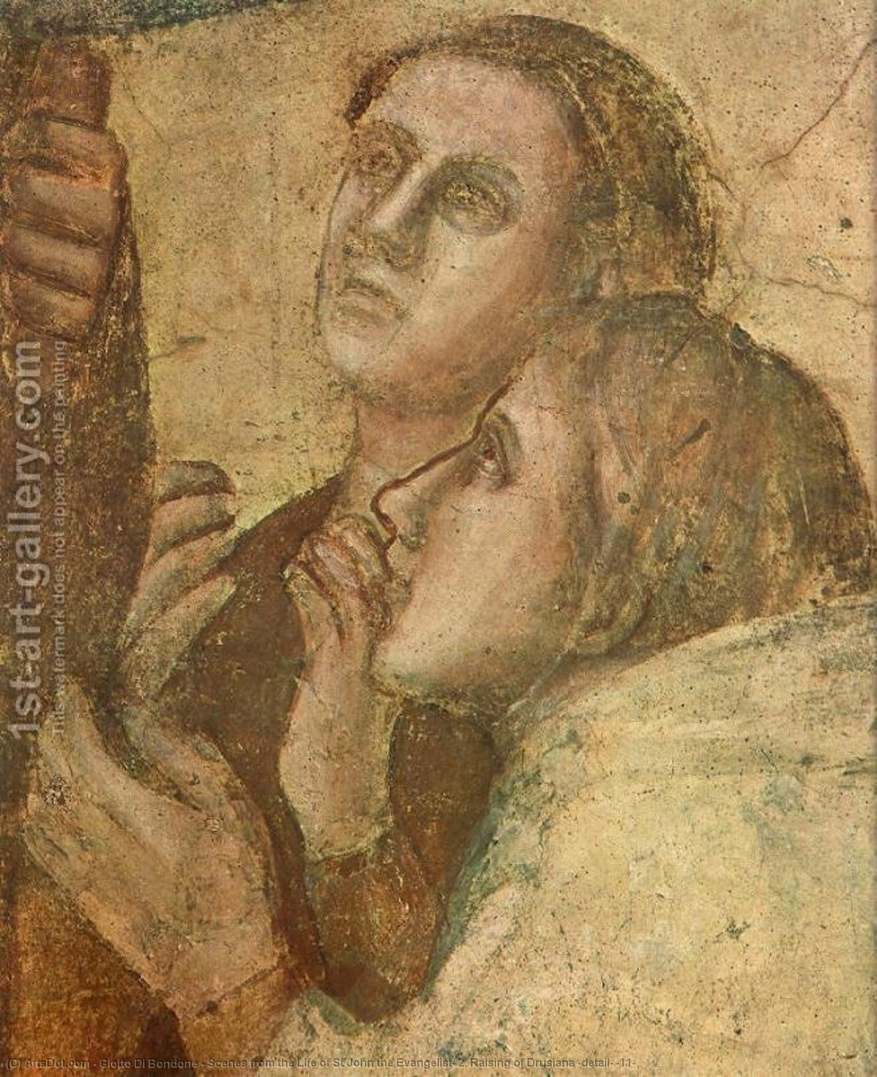 Szene Aus Dem Leben Des Johannes Evangelisten: 2. Das Aufheben Der Drusiana (detail) — Giotto Di Bondone