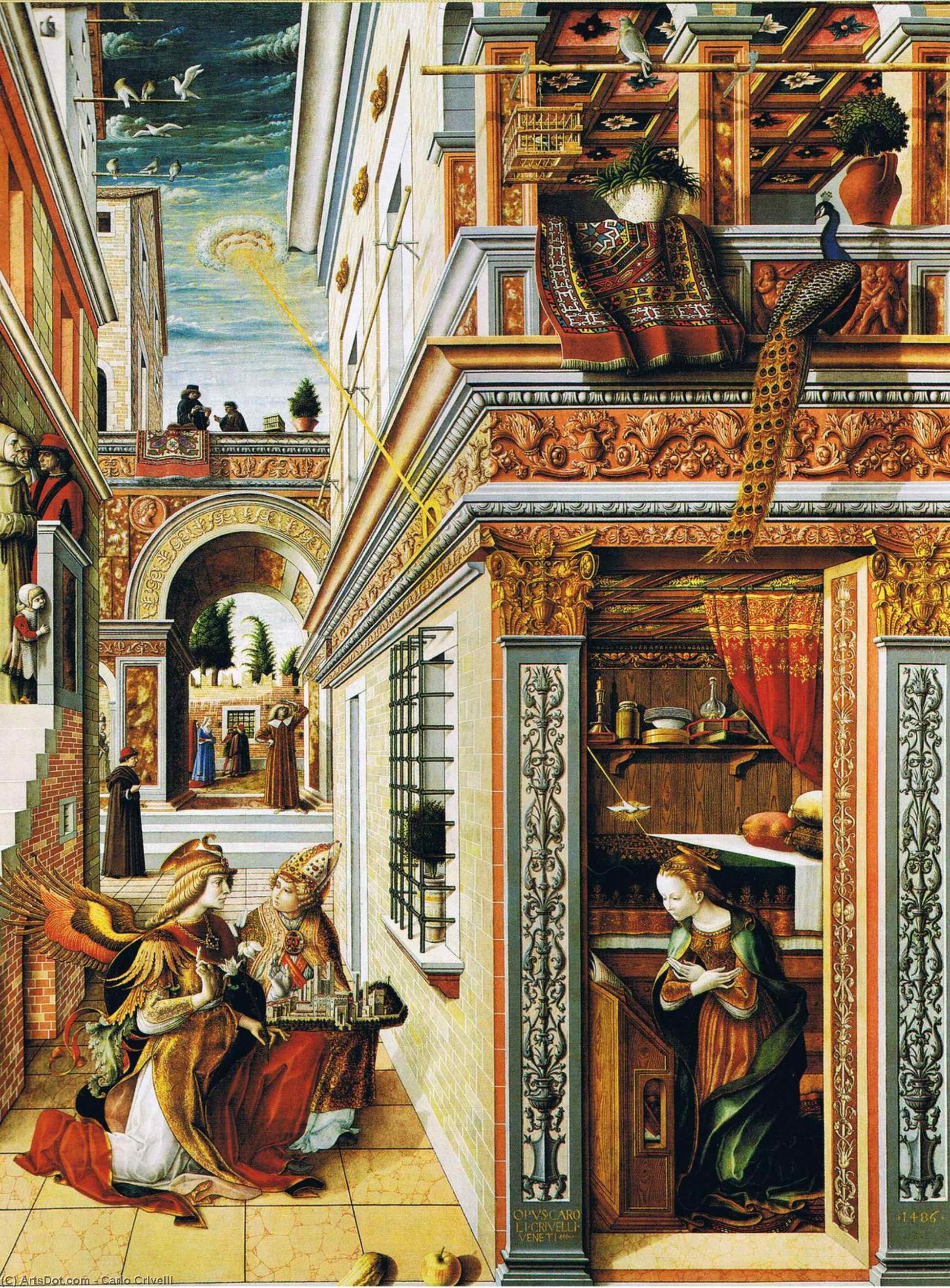 La Anunciación Con San Emidio — Carlo Crivelli