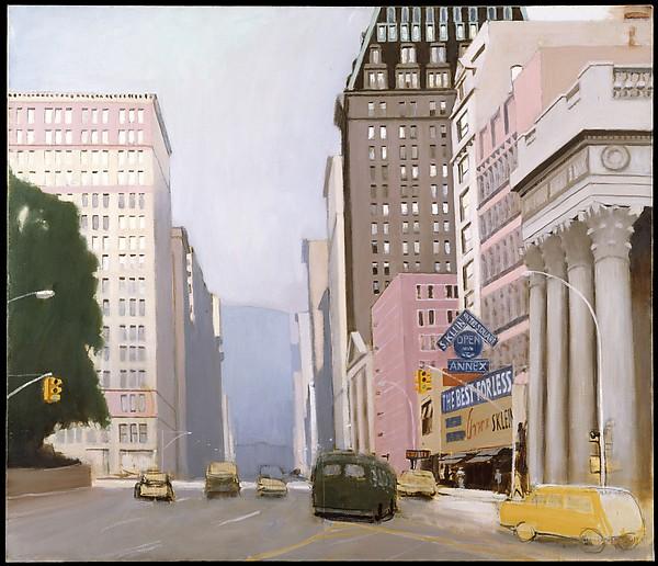 Union Square, Looking Up Park Avenue — Fairfield Porter