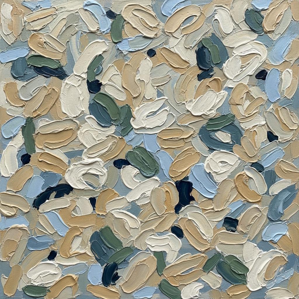 Ätherische Gezeiten Von Sand Und Schiefer In Einem Meditativen Impasto-mosaik — Christian Noiret