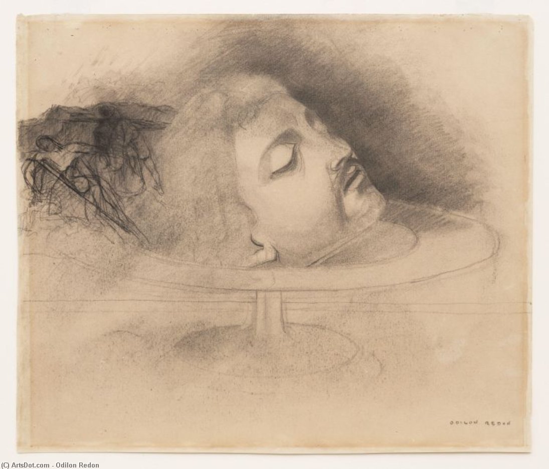 The Head Of Saint John The Baptist (after Andrea Solario) — Odilon Redon