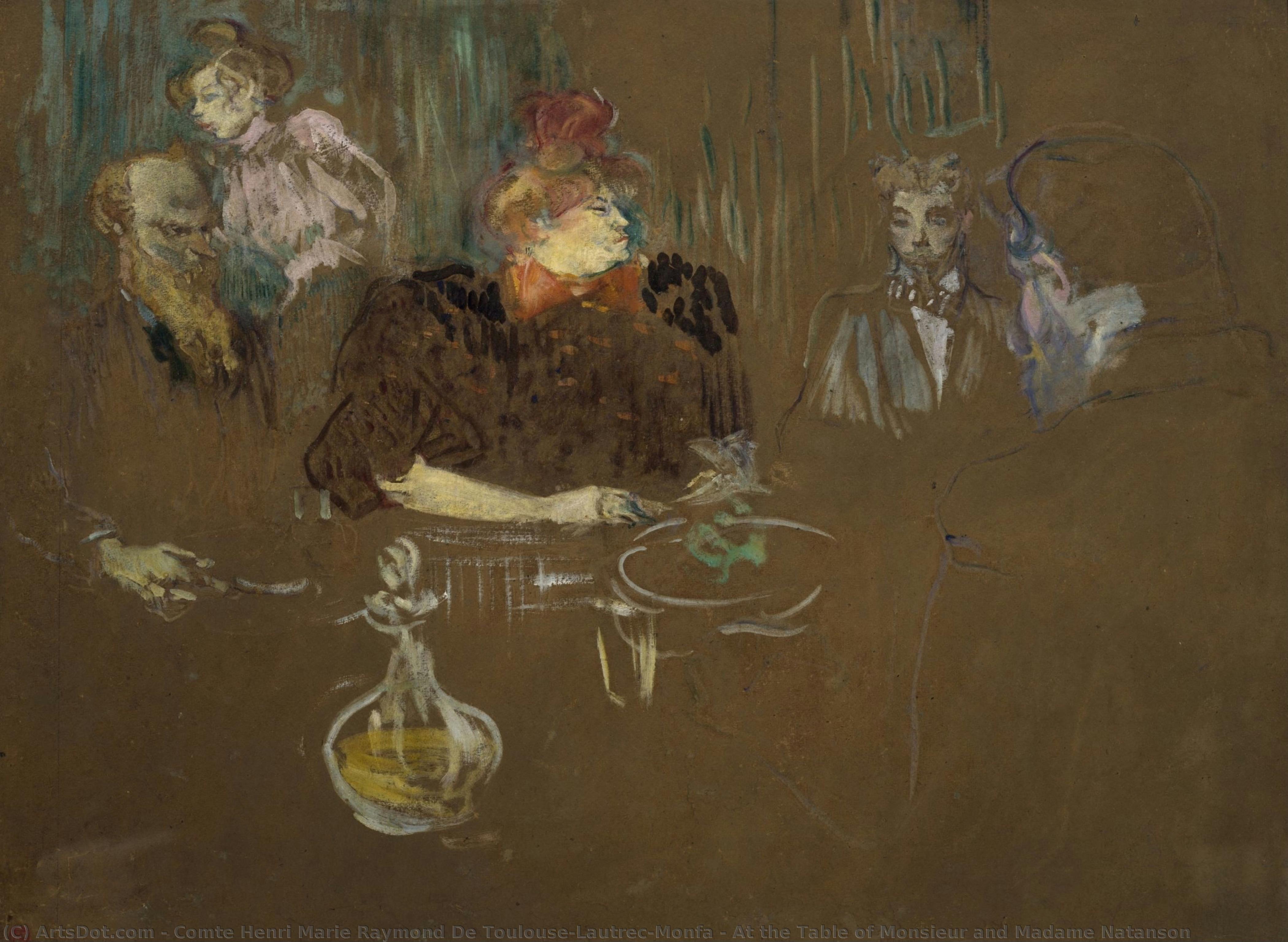 At The Table Of Monsieur And Madame Natanson — Henri De Toulouse-lautrec