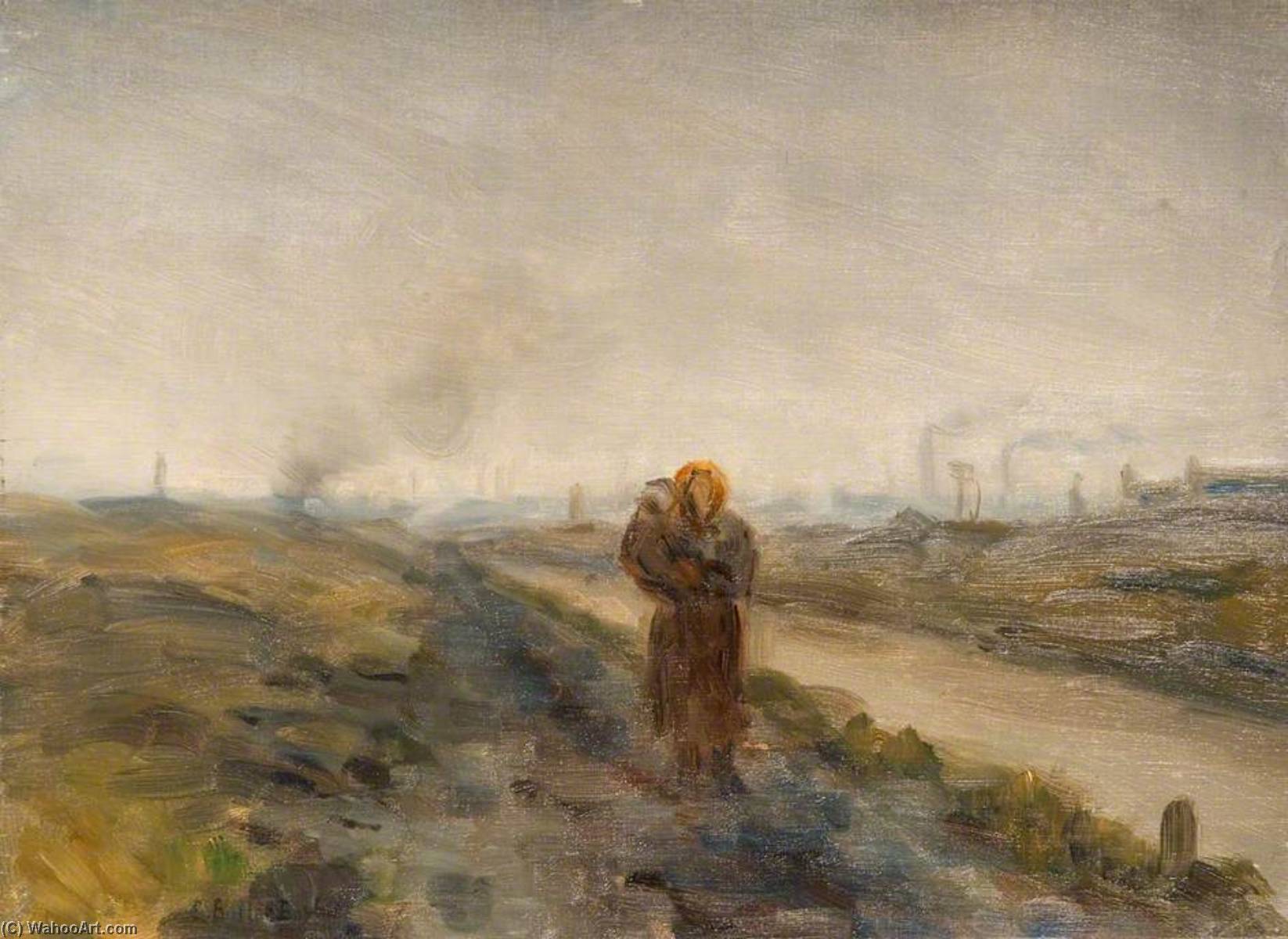 Mother And Child, Black Country Landscape — Edwin Butler Bayliss