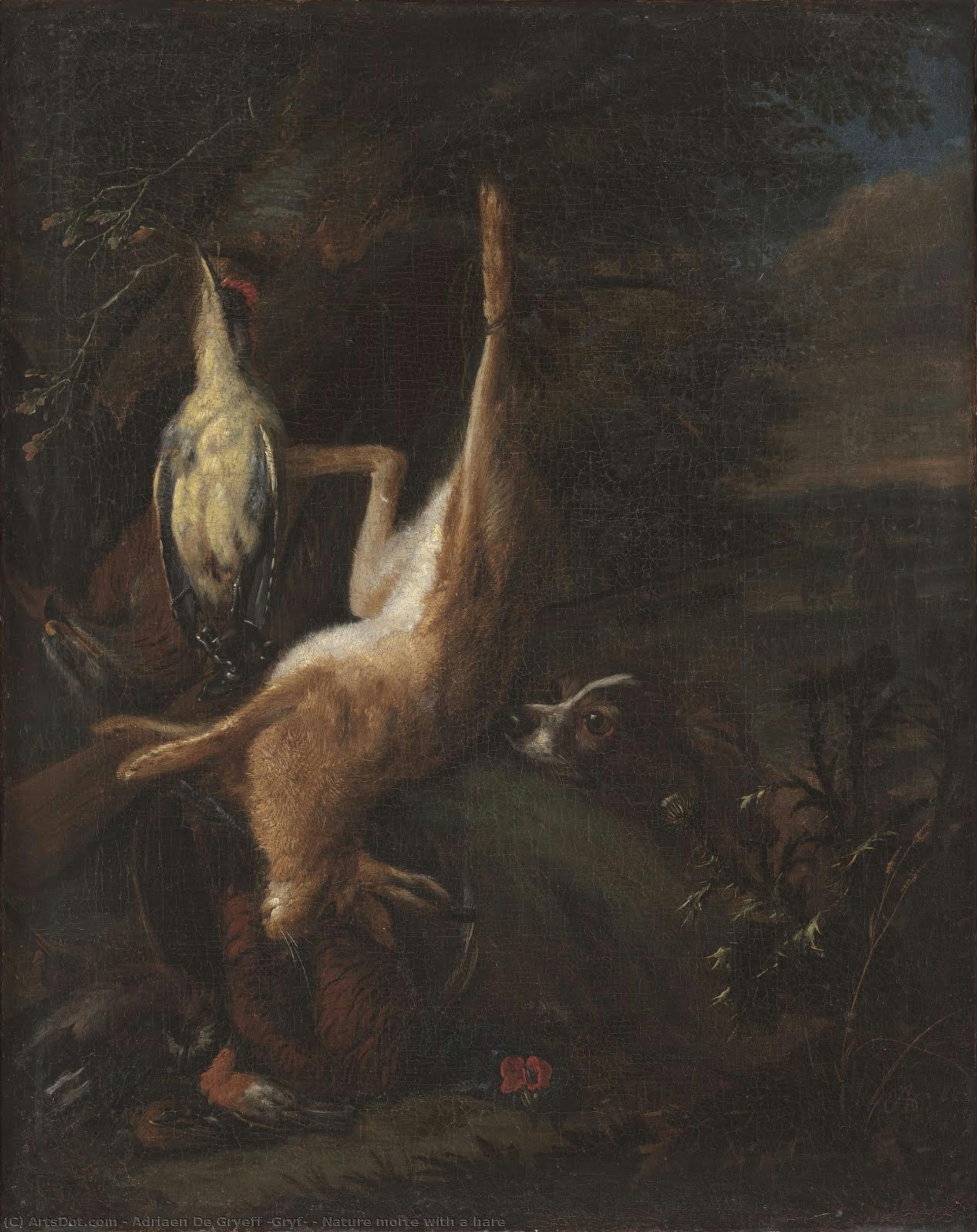 Nature Morte With A Hare — Adriaen De Gryeff