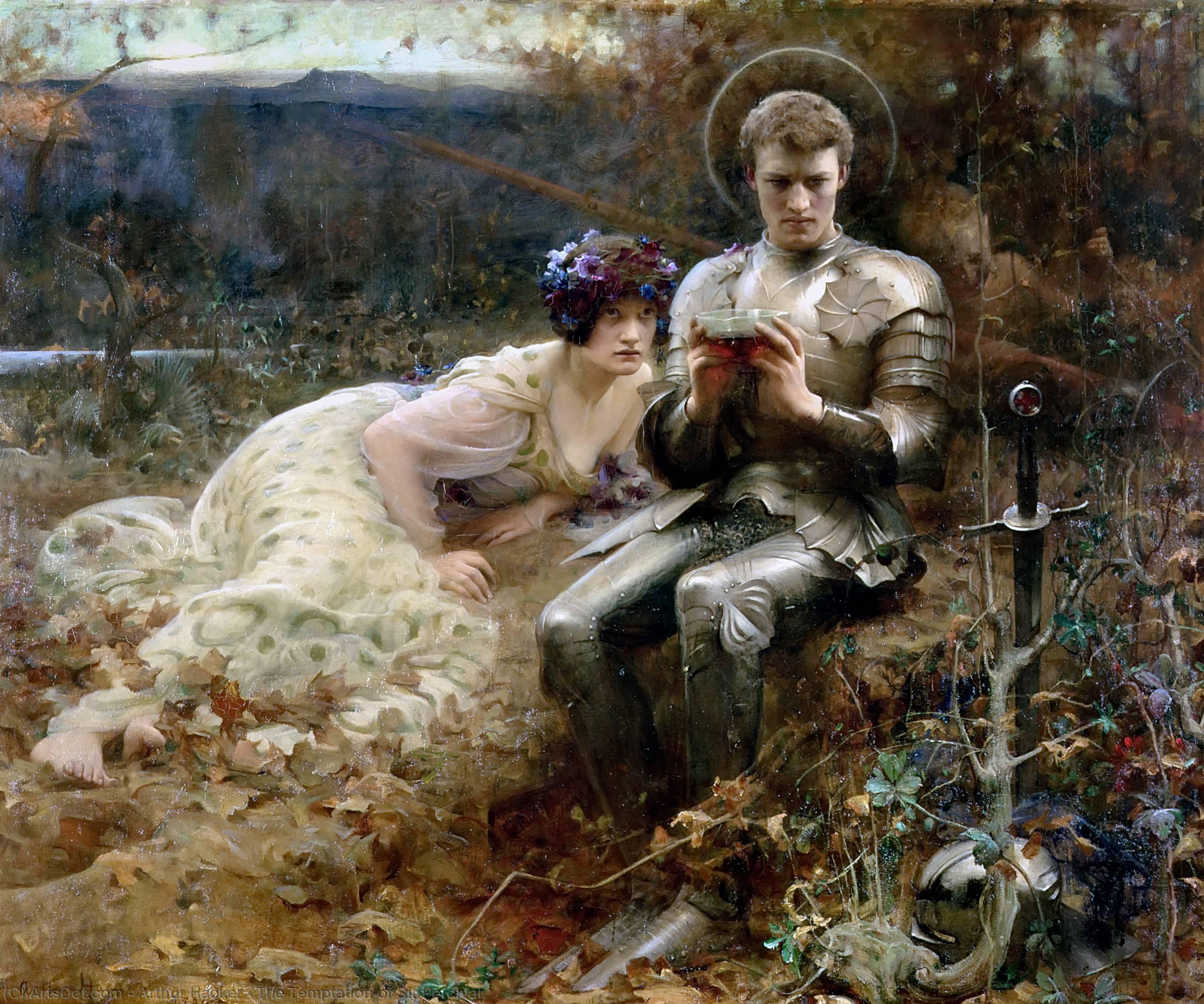 The Temptation Of Sir Percival — Arthur Hacker