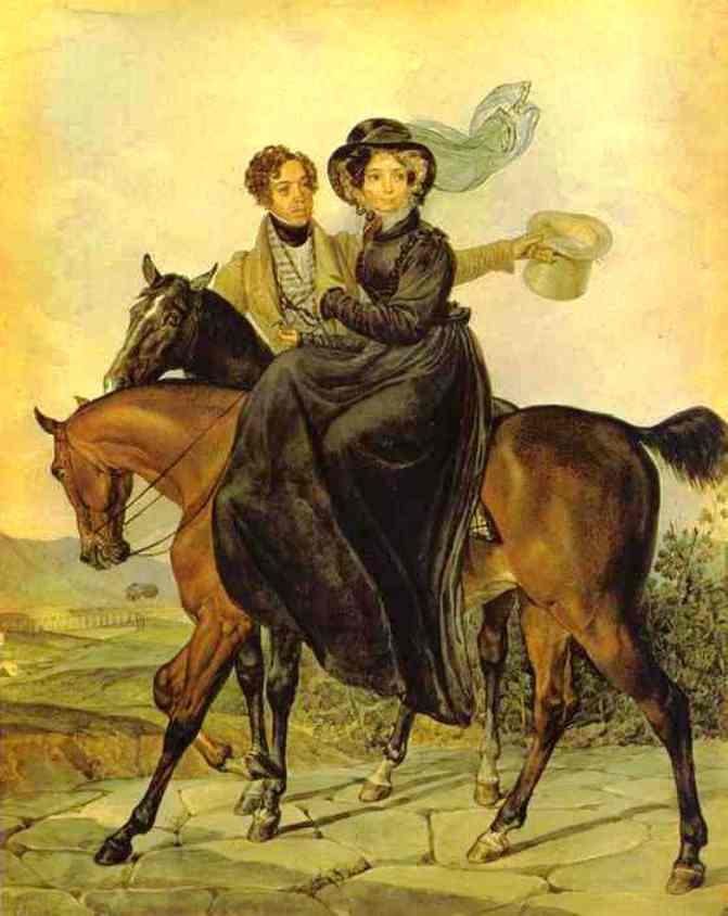 Portrait Of K. A. And M. Ya. Narishkin — Karl Pavlovich Brulloff