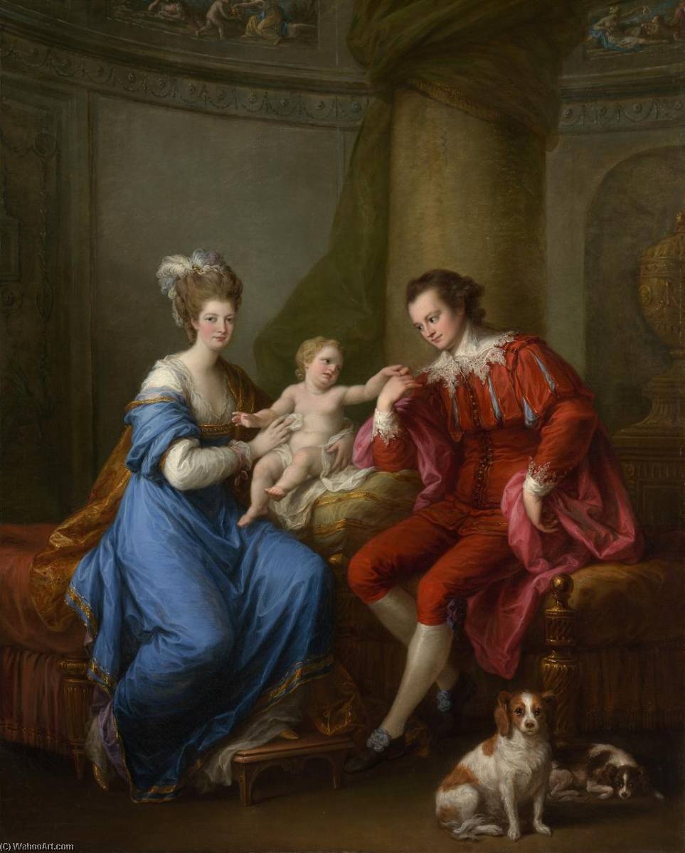 Edward Smith Stanley, 12th Earl Of Derby, With His First Wife, Elizabeth Hamilton, And Their Son — Angelica Kauffmann (maria Anna Angelika)