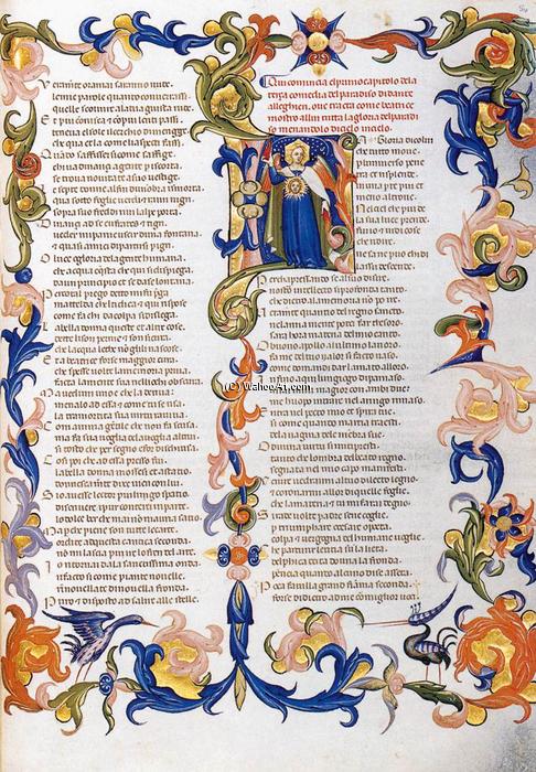 The Divine Comedy By Dante Alighieri (folio 54r) — Don Simone Camaldolese