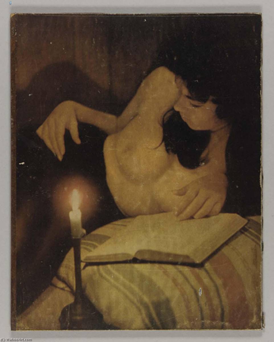 Untitled (reclining Nude Reading By Candlelight) — Joseph Cornell