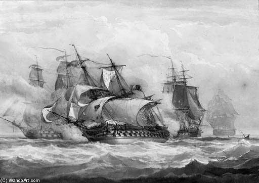 The Capture Of The Guillaume Tell — John Christian Schetky