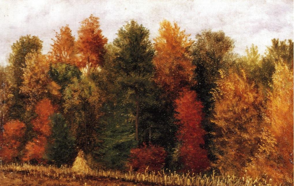 Autumn Woods At The Edge Of A Cornfield — William Aiken Walker