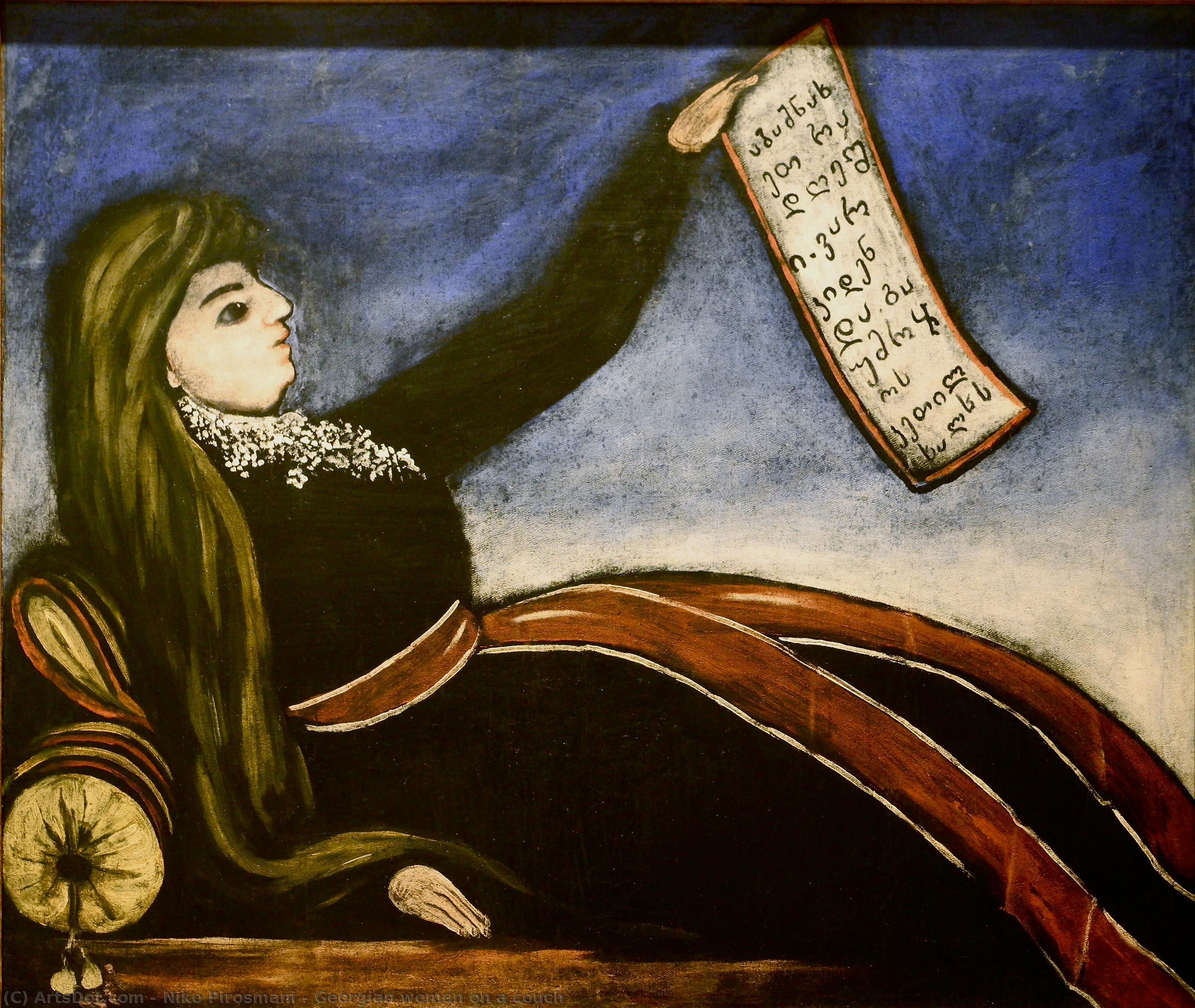 Georgian Woman On A Couch — Niko Pirosmani