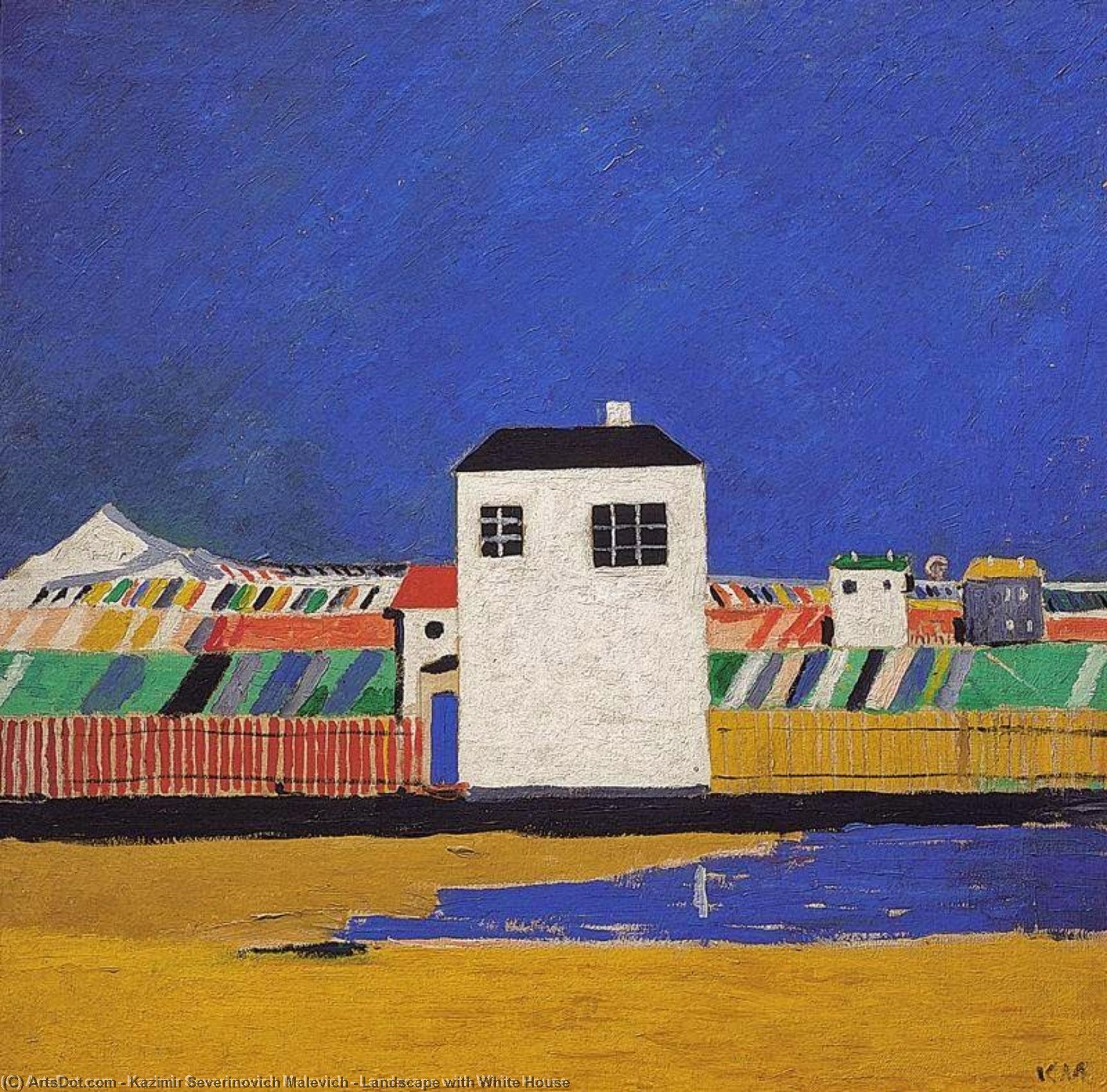 Landschaft Mit Weiß Haus — Kasimir Sewerinowitsch Malewitsch