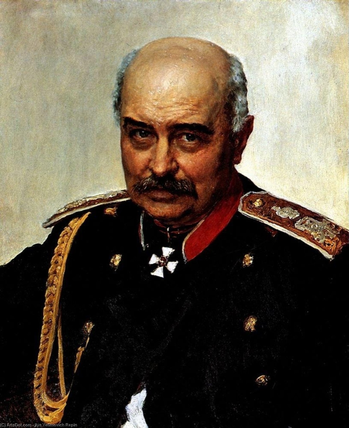 Portrait Of General And Statesman Mikhail Ivanovich Dragomirov — Ilya Yefimovich Repin