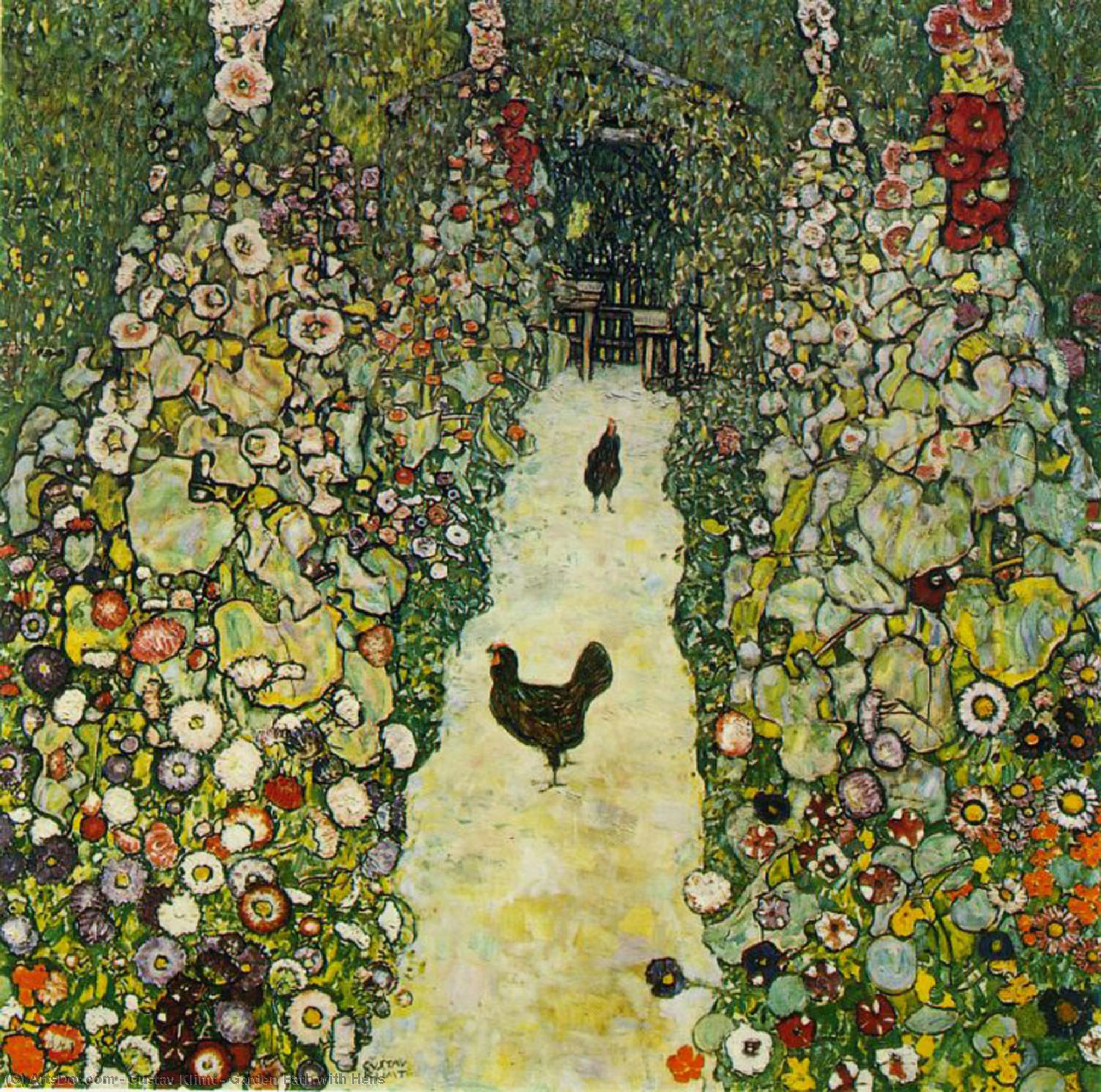 Camino De Jardín Con Gallinas — Gustav Klimt