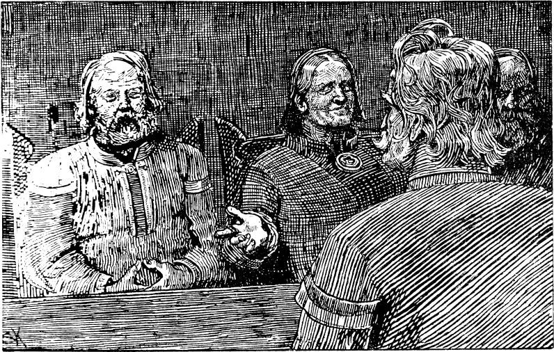 Olav Den Helliges Saga - Sigurd Syr, Aasta, Olav Og Rane - C. Krohg — Christian Krohg