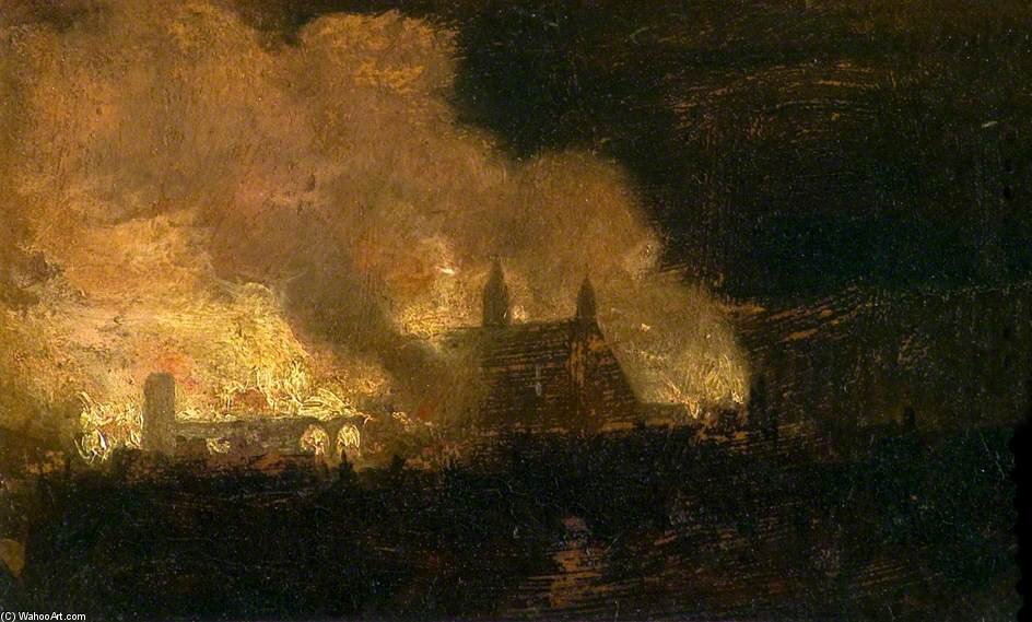 The Burning Of The Houses Of Parliament — Peter De Wint