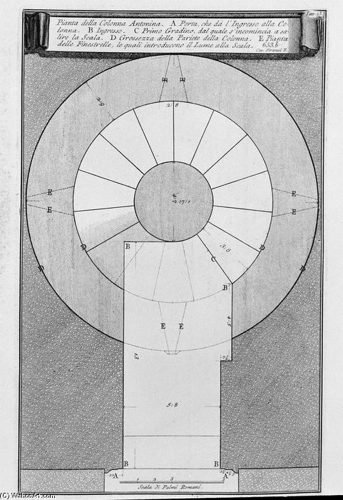 Mapa De La Columna Antonina — Giovanni Battista Piranesi