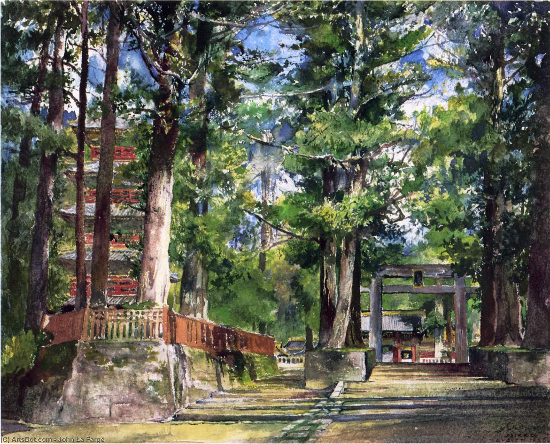 Avenue To The Temple Of Iyeyasu, Nikko, Mid-day Study — John La Farge
