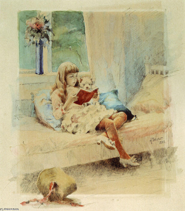 Good Friends Iii (berta And Capi) — Albert Edelfelt