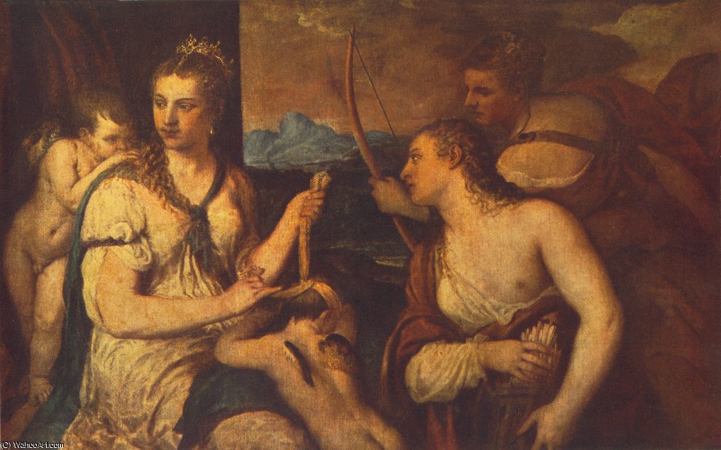 Venus Blindfolding Cupid, Galleria Borghese,roma — Titian