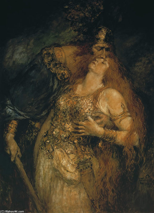 The Last Farewell Of Wotan And Brunhilde — Ferdinand Leeke