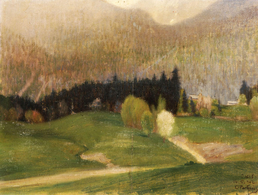 Landscape With Fir Trees — Konstantinos Parthenis